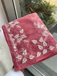 2MODERN SOFT NET CONTRAST PALLU CHIKANKARI EMBROIDERY WORK SAREE WITH UNSTITCHED BLOUSE PARTY WEAR WHOLESALE PRICE ETHNIC GARMENT (4)