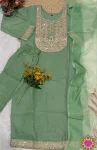 2NEW ARRIVAL SLUB COTTON CUT PASTE EMBROIDERY WORK TOP BOTTOM WITH DUPATTA FESTIVE WEAR WHOLESALE PRICE ETHNIC GARMENT (35)