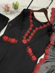 2RICH LOOK CREPE SILK SEQUENCE EMBROIDERY WORK TOP PATIYALA WITH DUPATTA CASUAL WEAR WHOLESALE PRICE ETHNIC GARMENT (1)