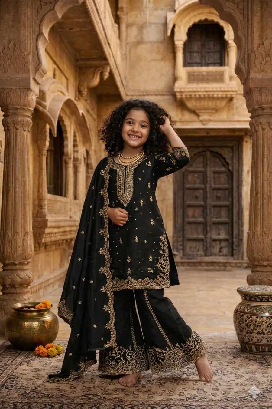2RICH LOOK GEORGETTE EMBROIDERY, 5 MM SEQUENCE & CODING & MOTI WORK TOP PALAZZO WITH DUPATTA FESTIVE WEAR WHOLESALE PRICE ETHNIC GARMENT (8)