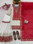 2RICH LOOK GEORGETTE SEQUENCE & ZARI EMBROIDERY WITH PEARL MOTI WORK TOP SHARARA WITH DUPATTA FESTIVE WEAR WHOLESALE PRICE ETHNIC GARMENT (45)