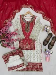 2RICH LOOK GEORGETTE SEQUENCE & ZARI EMBROIDERY WITH PEARL MOTI WORK TOP SHARARA WITH DUPATTA FESTIVE WEAR WHOLESALE PRICE ETHNIC GARMENT (45)