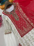 2RICH LOOK GEORGETTE SEQUENCE & ZARI EMBROIDERY WITH PEARL MOTI WORK TOP SHARARA WITH DUPATTA FESTIVE WEAR WHOLESALE PRICE ETHNIC GARMENT (45)