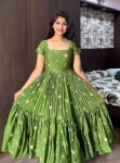 2RICH LOOK MUL CHANDERI EMBROIDERY THREAD WORK ONE PIECE DRESS DAILY WEAR WHOLESALE PRICE ETHNIC GARMENT (12)