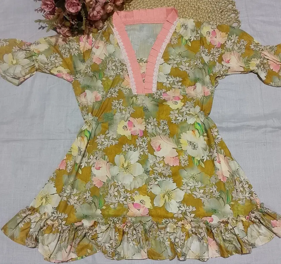 2RICH LOOK POLY RAYON PRINTED WORK ONLY TOP DAILY WEAR WHOLESALE PRICE ETHNIC GARMENT (1)