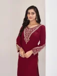 2RICH LOOK RAYON EMBROIDERY WORK KURTI PALAZZO SET FESTIVE WEAR WHOLESALE PRICE ETHNIC GARMENT (8)