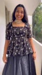 2RICH LOOK SPACE SILK SEQUENCE EMBROIDERY WORK TOP LEHENGA SET WEDDING WEAR WHOLESALE PRICE ETHNIC GARMENT (4)