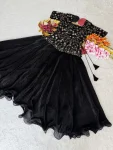 2RICH LOOK SPACE SILK SEQUENCE EMBROIDERY WORK TOP LEHENGA SET WEDDING WEAR WHOLESALE PRICE ETHNIC GARMENT (4)