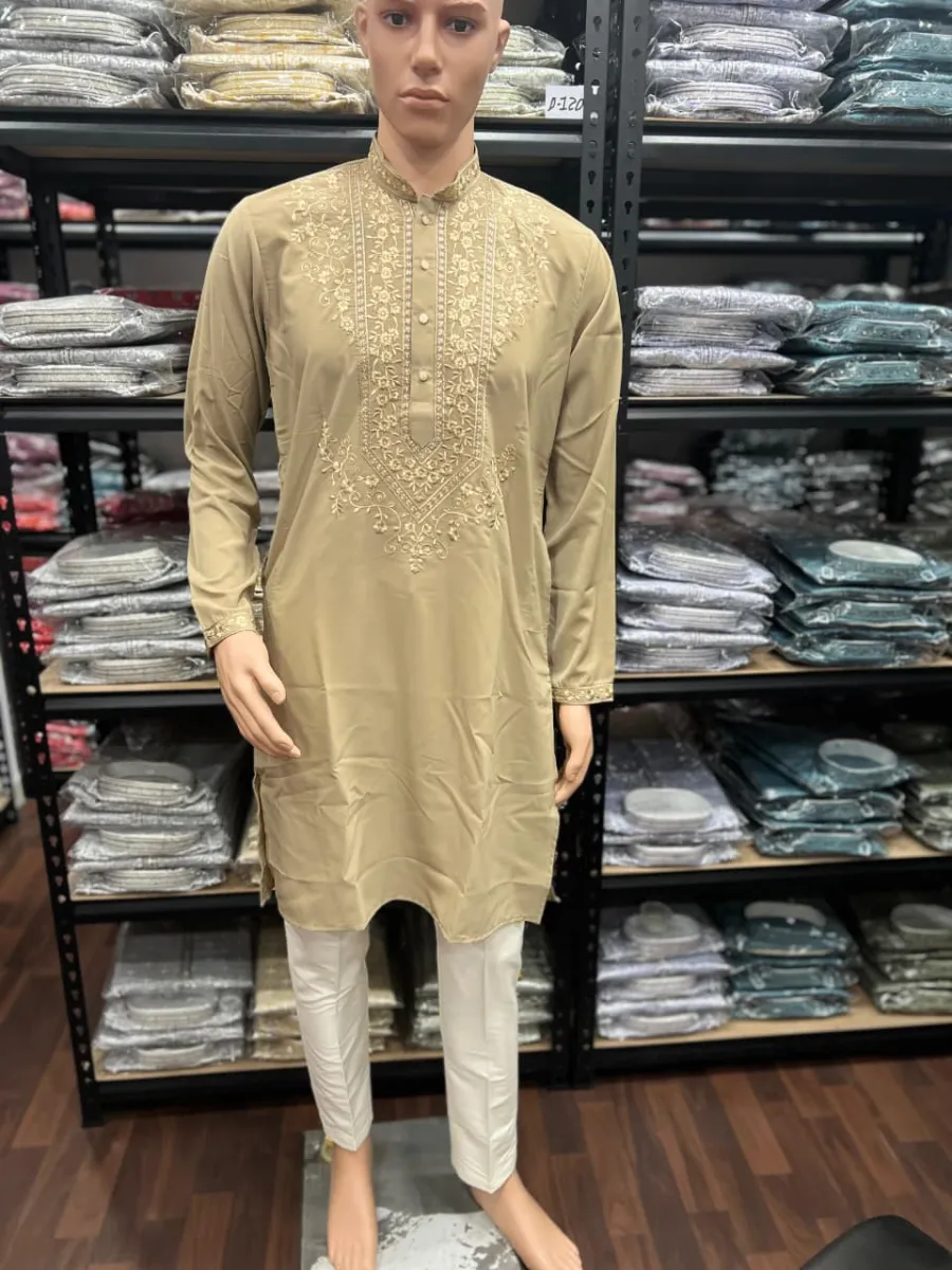 3DESIGNER ARMANI LACHKO EMBROIDERY SEQUENCE WORK MEN'S KURTA PAYJAMA FESTIVE WEAR WHOLESALE PRICE ETHNIC GARMENT (15)