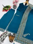 3DESIGNER ROMAN SILK EMBROIDERY SEQUENCE WORK TOP PALAZZO WITH DUPATTA FESTIVE WEAR WHOLESALE PRICE ETHNIC GARMENT (13)