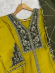 3DESIGNER ROMAN SILK MULTI EMBROIDERY THREAD WITH BEAUTIFUL HAND WORK TOP PALAZZO WITH DUPATTA FESTIVE WEAR WHOLESALE PRICE ETHNIC GARMENT (22)