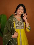 3DESIGNER ROMAN SILK MULTI EMBROIDERY THREAD WITH BEAUTIFUL HAND WORK TOP PALAZZO WITH DUPATTA FESTIVE WEAR WHOLESALE PRICE ETHNIC GARMENT (22)