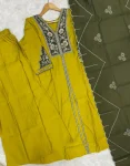 3DESIGNER ROMAN SILK MULTI EMBROIDERY THREAD WITH BEAUTIFUL HAND WORK TOP PALAZZO WITH DUPATTA FESTIVE WEAR WHOLESALE PRICE ETHNIC GARMENT (22)