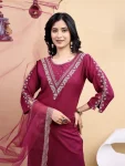 3FANCY BLEND COTTON EMBROIDERY WORK TOP BOTTOM WITH DUPATTA FESTIVE WEAR WHOLESALE PRICE ETHNIC GARMENT (2)