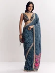 3MODERN MANIPURI SILK PRINTED WITH EMBROIDERY WORK LACE WORK SAREE WITH UNSTITCHED BLOUSE FESTIVE WEAR WHOLESALE PRICE ETHNIC GARMENT (5)