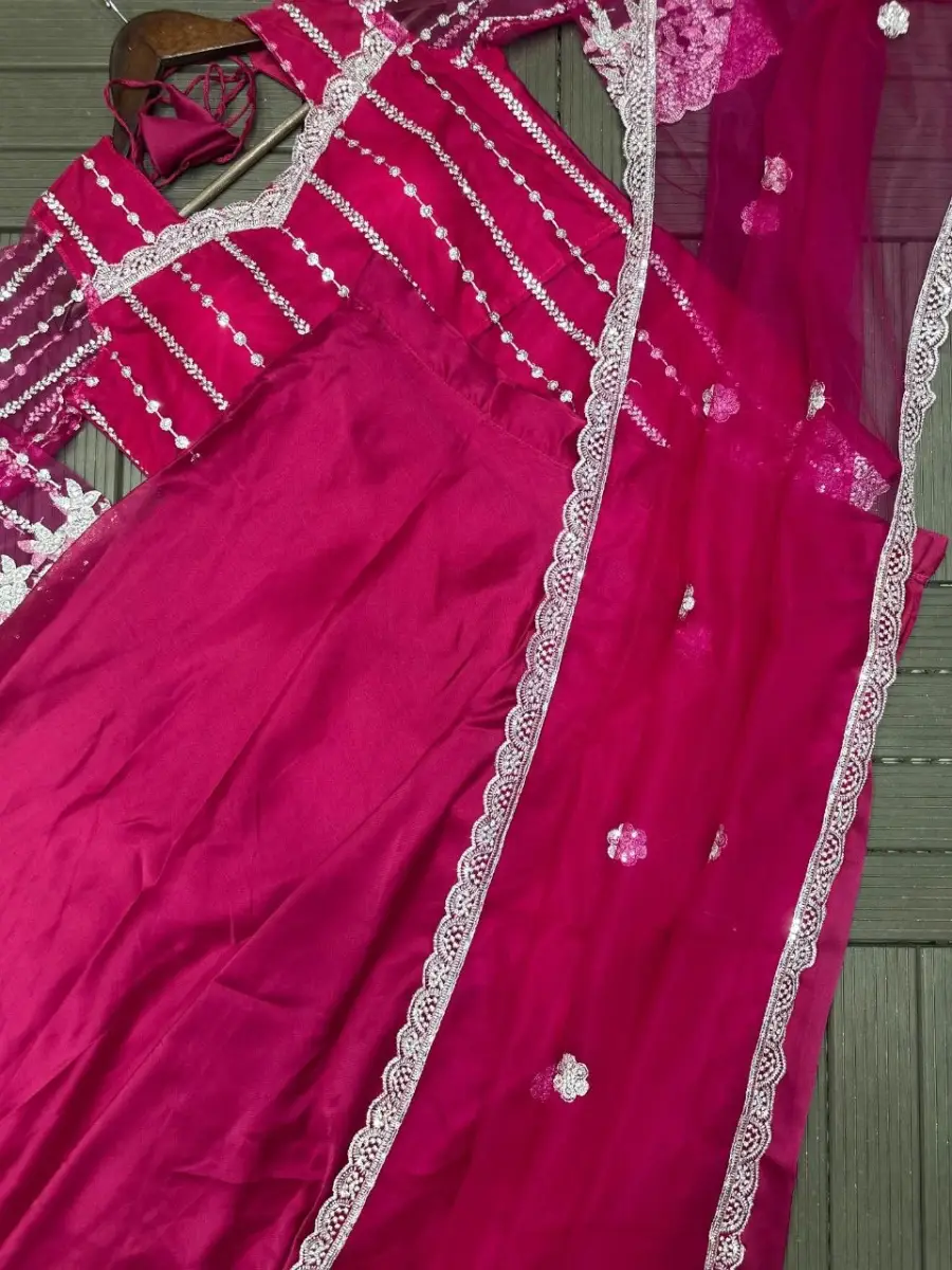 3MODERN RANGOLI SILK EMBROIDERY WORK LEHENGA KOTI WITH DUPATTA PARTY WEAR WHOLESALE PRICE ETHNIC GARMENT (16)