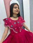 3MODERN ROMAN EMBROIDERY THREAD & KHATLI WORK GOWN FESTIVE WEAR WHOLESALE PRICE ETHNIC GARMENT (21)
