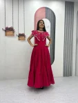 3MODERN ROMAN EMBROIDERY THREAD & KHATLI WORK GOWN FESTIVE WEAR WHOLESALE PRICE ETHNIC GARMENT (21)