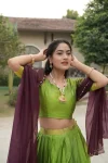 3MODERN SHIMMER WEAVING BORDER AND SILVER-GOLDEN ZARI DETAILING AND BORDER WORK LEHENGA CHOLI WITH DUPATTA FESTIVE WEAR WHOLESALE PRICE ETHNIC GARMENT (28)