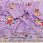 3NEW ARRIVAL GMY SILK FLORAL PRINT WITH BEADS AND CUTDANA HANDWORK BORDER WITH REAL MIRROR WORK SAREE WITH UNSTITCHED BLOUSE PARTY WEAR WHOLESALE PRICE ETHNIC GARMENT (9)