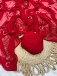 3RICH LOOK GEORGETTE HEART HANDWORK KUMUD BEADS WORK SAREE WITH UNSTITCHED BLOUSE PARTY WEAR WHOLESALE PRICE EHNIC GARMENT (8)