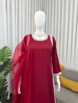 3RICH LOOK NATURAL CREPE BEADS LACE BORDER WORK TOP PALAZZO WITH DUPATTA FESTIVE WEAR WHOLESALE PRICE ETHNIC GARMENT (37)