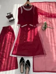 3RICH LOOK NATURAL CREPE BEADS LACE BORDER WORK TOP PALAZZO WITH DUPATTA FESTIVE WEAR WHOLESALE PRICE ETHNIC GARMENT (37)