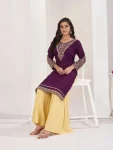 3RICH LOOK RAYON EMBROIDERY WORK KURTI PALAZZO SET FESTIVE WEAR WHOLESALE PRICE ETHNIC GARMENT (6)
