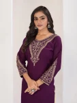 3RICH LOOK RAYON EMBROIDERY WORK KURTI PALAZZO SET FESTIVE WEAR WHOLESALE PRICE ETHNIC GARMENT (6)