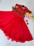 3RICH LOOK SPACE SILK SEQUENCE EMBROIDERY WORK TOP LEHENGA SET WEDDING WEAR WHOLESALE PRICE ETHNIC GARMENT (21)