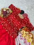 3RICH LOOK SPACE SILK SEQUENCE EMBROIDERY WORK TOP LEHENGA SET WEDDING WEAR WHOLESALE PRICE ETHNIC GARMENT (21)