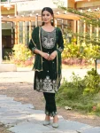 3RICH LOOK VELVET BEADS, PIPE & 3 MM SEQUENCE WORK TOP BOTTOM WITH DUPATTA FESTIVE WEAR WHOLESALE PRICE ETHNIC GARMENT (20)