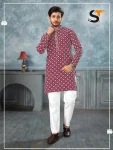 4MODERN RAYON CHIKAN WORK MEN’S KURTA PAYJAMA FESTIVE WEAR WHOLESALE PRICE ETHNIC GARMENT (13)