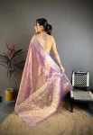 4NEW ARRIVAL BANARASI TISSUE SILK WEAVING ZARI WORK SAREE WITH UNSTITCHED BLOUSE FESTIVE WEAR WHOLESALE PRICE ETHNIC GARMENT (13)