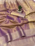 4NEW ARRIVAL BANARASI TISSUE SILK WEAVING ZARI WORK SAREE WITH UNSTITCHED BLOUSE FESTIVE WEAR WHOLESALE PRICE ETHNIC GARMENT (13)