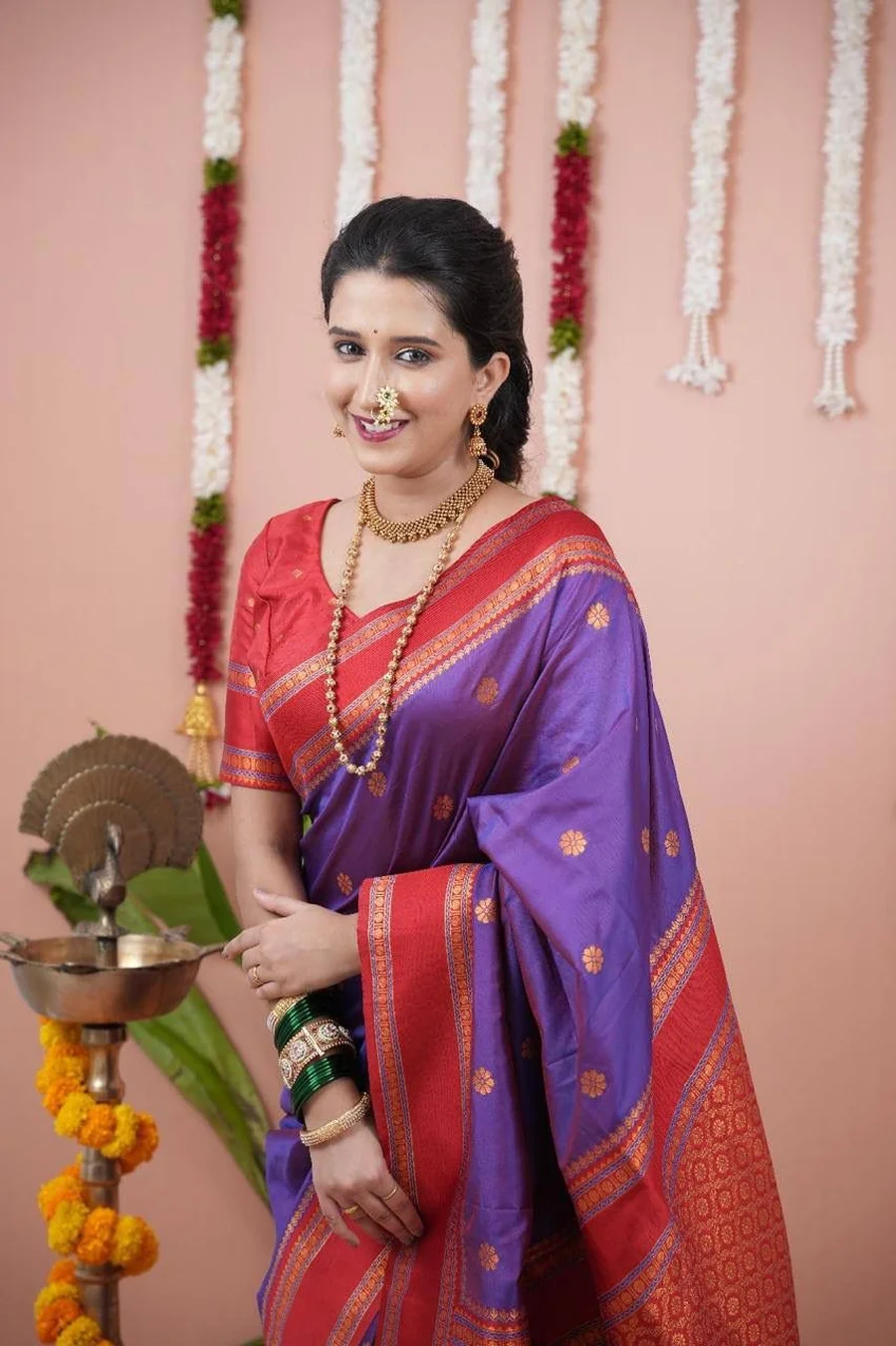 4NEW ARRIVAL TWO TONE SILK ZARI MOTIFS WITH WOVEN CONTRAST ZARI PALLU AND BORDER WORK SAREE WITH UNSTITCHED BLOUSE FESTIVE WEAR WHOLESALE PRICE ETHNIC GARMMENT (36)
