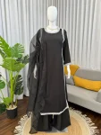 4RICH LOOK NATURAL CREPE BEADS LACE BORDER WORK TOP PALAZZO WITH DUPATTA FESTIVE WEAR WHOLESALE PRICE ETHNIC GARMENT (15)