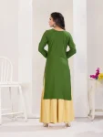 4RICH LOOK RAYON EMBROIDERY WORK KURTI PALAZZO SET FESTIVE WEAR WHOLESALE PRICE ETHNIC GARMENT (10)