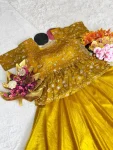 4RICH LOOK SPACE SILK SEQUENCE EMBROIDERY WORK TOP LEHENGA SET WEDDING WEAR WHOLESALE PRICE ETHNIC GARMENT (23)