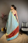 4TRENDING BANARASI TISSUE BUTTI WORK WITH HEAVY BORDER SAREE WITH UNSTITCHED BLOUSE FESTIVE WEAR WHOLESALE PRICE ETHNIC GARMENT (39)