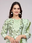 5CASUAL POWDER SLUB PRINTED WORK TOP BOTTOM WITH DUPATTA DAILY WEAR WHOLESALE PRICE ETHNIC GARMENT (9)