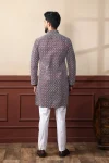 5DESIGNER KHADI SILK SEQUENCE EMBROIDERY CHIKANKARI WORK MEN’S ONLY KURTA FESTIVE WEAR WHOLESALE PRICE ETHNIC GARMENT (23)