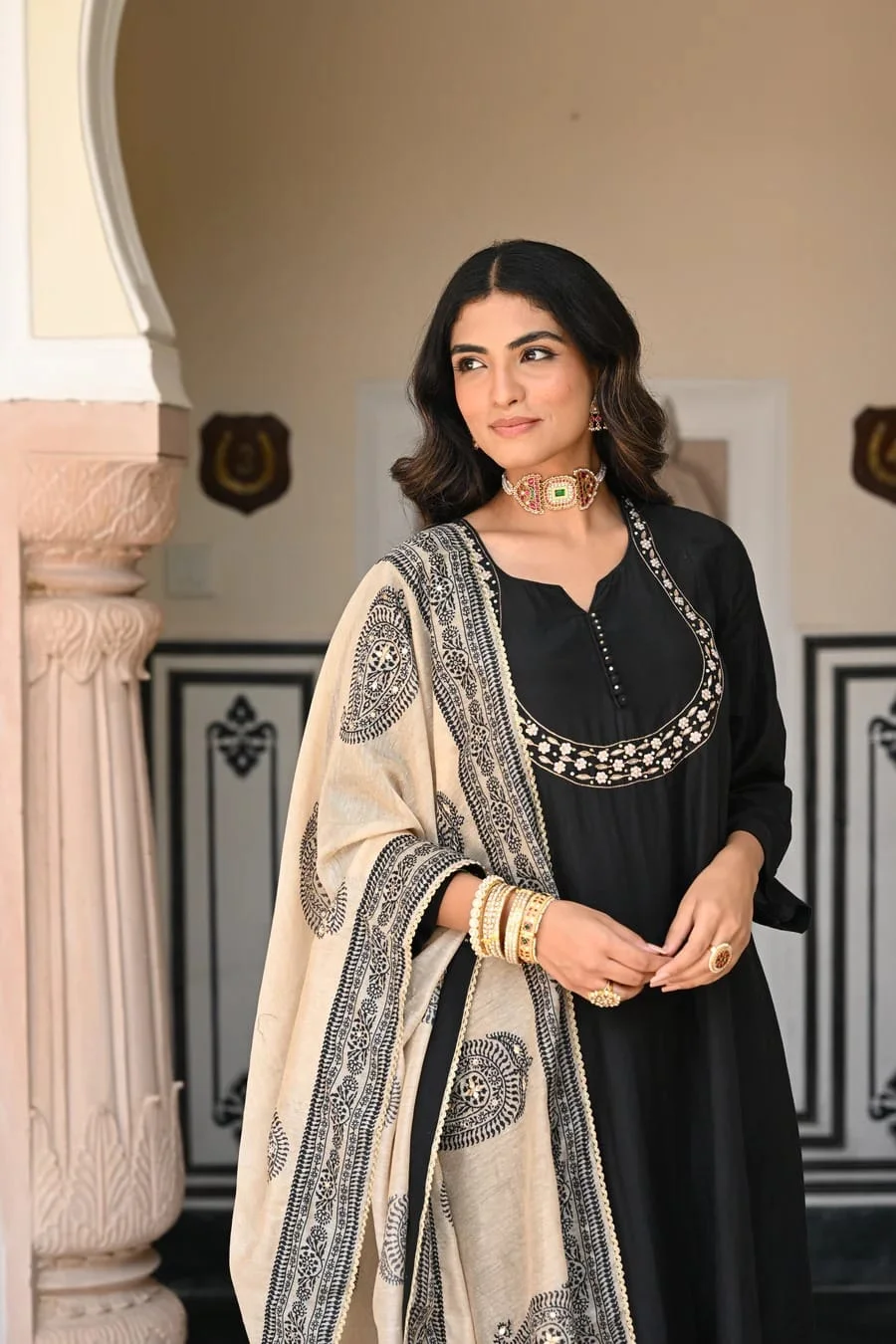 5FANCY ROMAN SILK EMBROIDERY WORK TOP BOTTOM WITH DUPATTA FESTIVE WEAR WHOLESALE PRICE ETHNIC GARMENT (30)