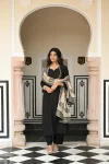 5FANCY ROMAN SILK EMBROIDERY WORK TOP BOTTOM WITH DUPATTA FESTIVE WEAR WHOLESALE PRICE ETHNIC GARMENT (34)