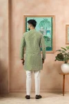 6DESIGNER KHADI SILK SEQUENCE EMBROIDERY CHIKANKARI WORK MEN’S ONLY KURTA FESTIVE WEAR WHOLESALE PRICE ETHNIC GARMENT (24)