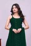 6FANCY GEORGETTE SEQUENCE EMBROIDERY WORK TOP PALAZZO WITH DUPATTA FESTIVE WEAR WHOLESALE PRICE ETHNIC GARMENT (26)