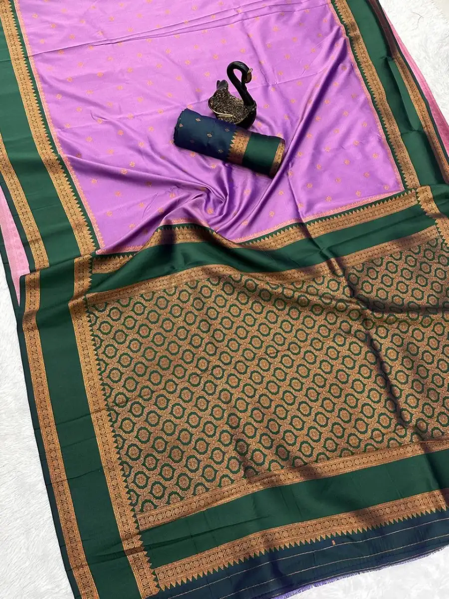 6NEW ARRIVAL TWO TONE SILK ZARI MOTIFS WITH WOVEN CONTRAST ZARI PALLU AND BORDER WORK SAREE WITH UNSTITCHED BLOUSE FESTIVE WEAR WHOLESALE PRICE ETHNIC GARMMENT (14)