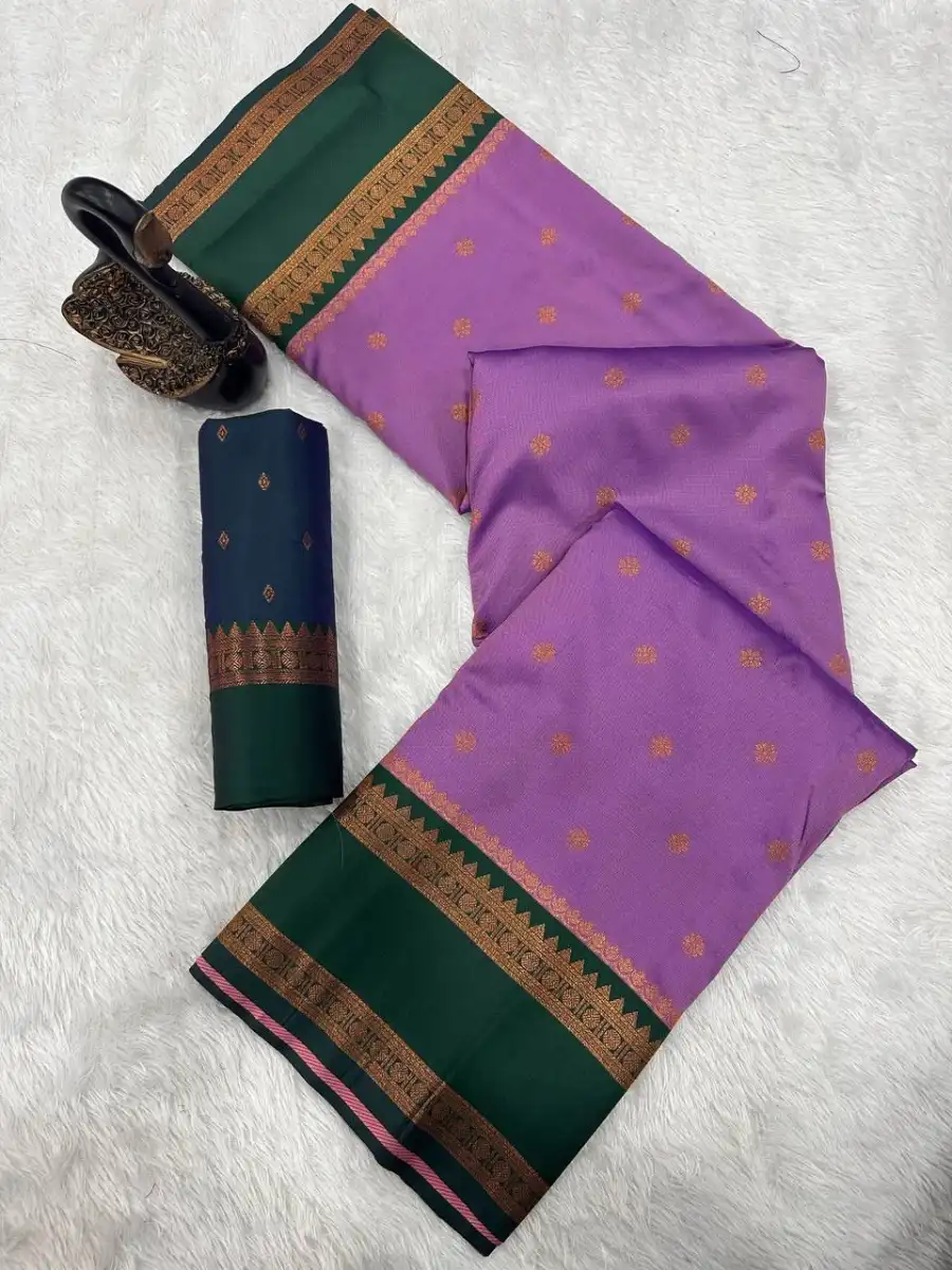 6NEW ARRIVAL TWO TONE SILK ZARI MOTIFS WITH WOVEN CONTRAST ZARI PALLU AND BORDER WORK SAREE WITH UNSTITCHED BLOUSE FESTIVE WEAR WHOLESALE PRICE ETHNIC GARMMENT (15)