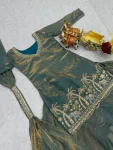 7FANCY FENDY EMBROIDERY BEADS (MOTI) SEQUENCE & THREAD WORK TOP LEHENGA WITH DUPATTA WEDDING WEAR WHOLESALE PRICE ETHNIC GARMENT (20)