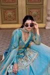 7FANCY FENDY EMBROIDERY BEADS (MOTI) SEQUENCE & THREAD WORK TOP LEHENGA WITH DUPATTA WEDDING WEAR WHOLESALE PRICE ETHNIC GARMENT (20)